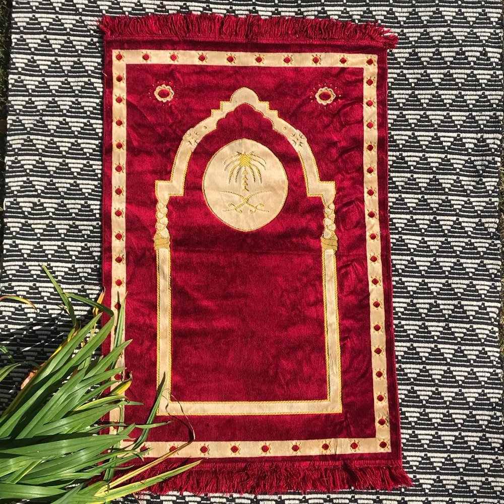 vintage RED Turkish small RUG